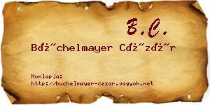 Büchelmayer Cézár névjegykártya